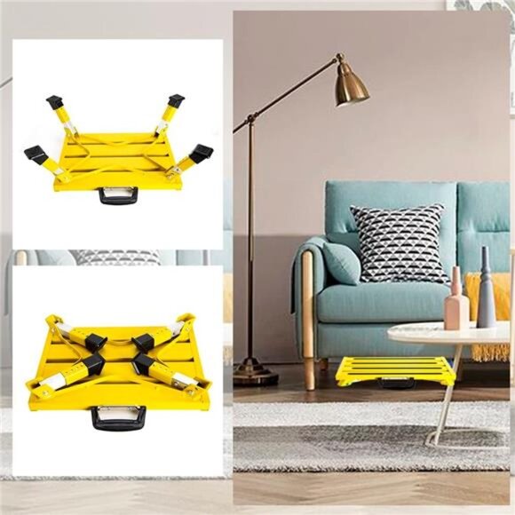 Wheels RV Steps Portable Foldable RV Steps Anti-Slip Surface with Handles - Picture 4 of 7